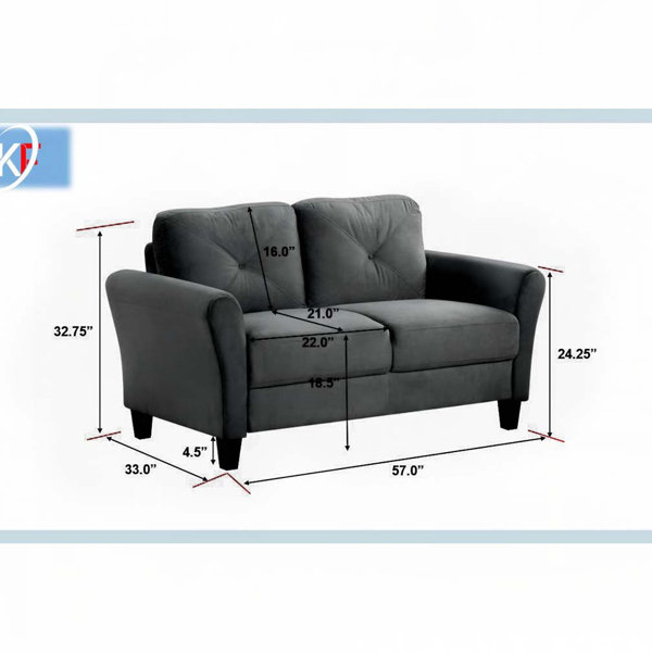 Ebern Designs Velvet 2-Seat Sofa - Wayfair Canada