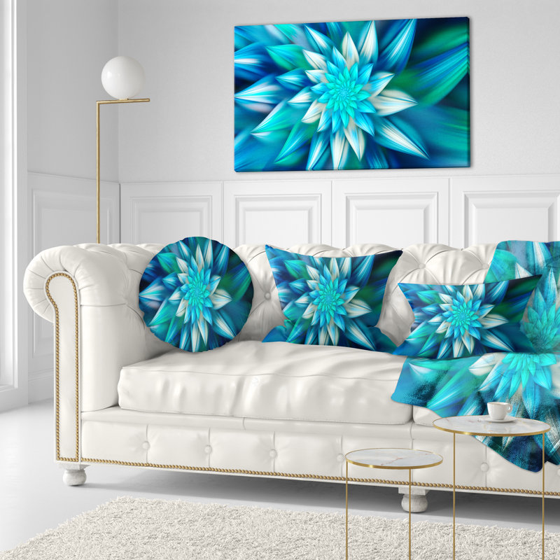 Coussin lombaire floral à fleurs fractales