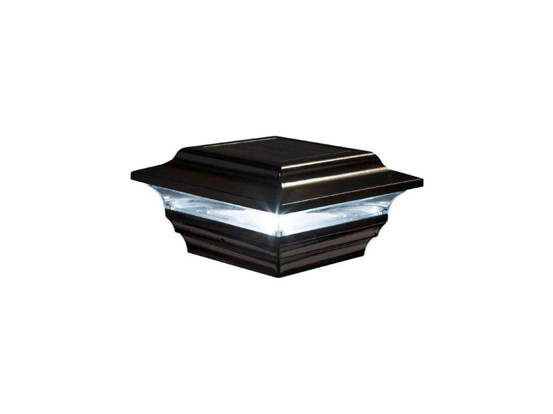 Classy Caps SL211B 4 X 4 Inch Black Aluminum Imperial Solar Post Cap