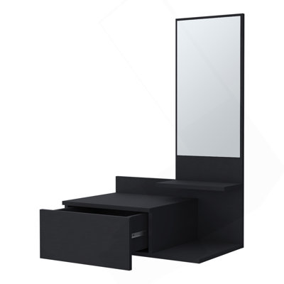 Coiffeuse Elgin avec miroir inclus, noir