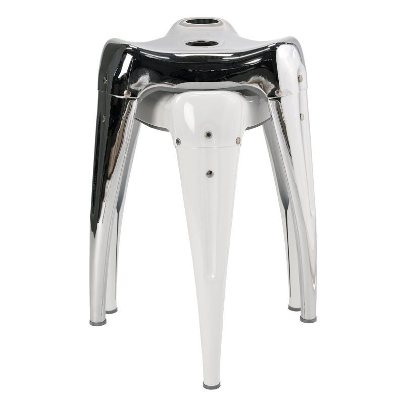 Tabouret empilable Flannery, Blanc