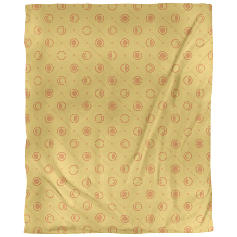 Tissu de phases lune, Doré / orange, L 60 po x l 36 po, Polyester filé