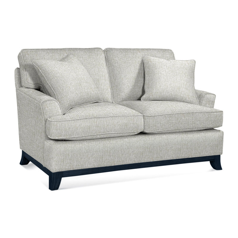 Oaks Way Loveseat, Brown Geometric, 0456-33, Navy Finish