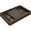 Table pliante portative brune de conception américaine, poids léger 7,22 lb, résistant aux intempéries, sans assemblage, largeur de 16 po, configuration sans tracas