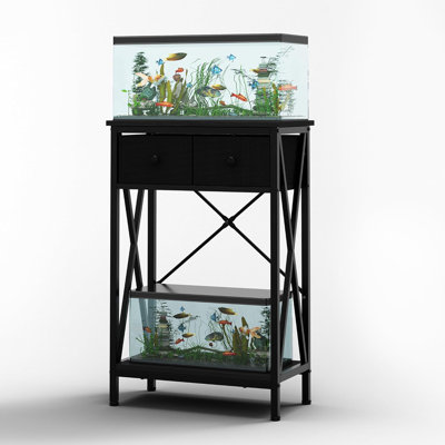 Aquarium Stand Metal Fish Tank Stands With Cabinet For Accessories Storage
