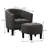 Aricely Upholstered Barrel Chair with Ottoman-1571073324