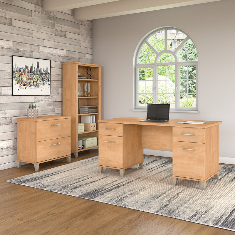 Ensemble de bureau d'ordinateur 3 pièces Magomed, Croix d'érable