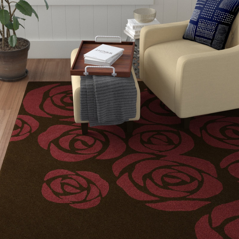 Tereza Wool Floral Indoor Rug, Rectangle 7'6" x 9'6"