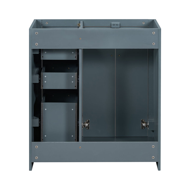 Meuble-lavabo simple 29,53 avec comptoir, Bleu marine