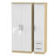 Yvette 3 Door Manufactured Wood Wardrobe-18860467-23704769