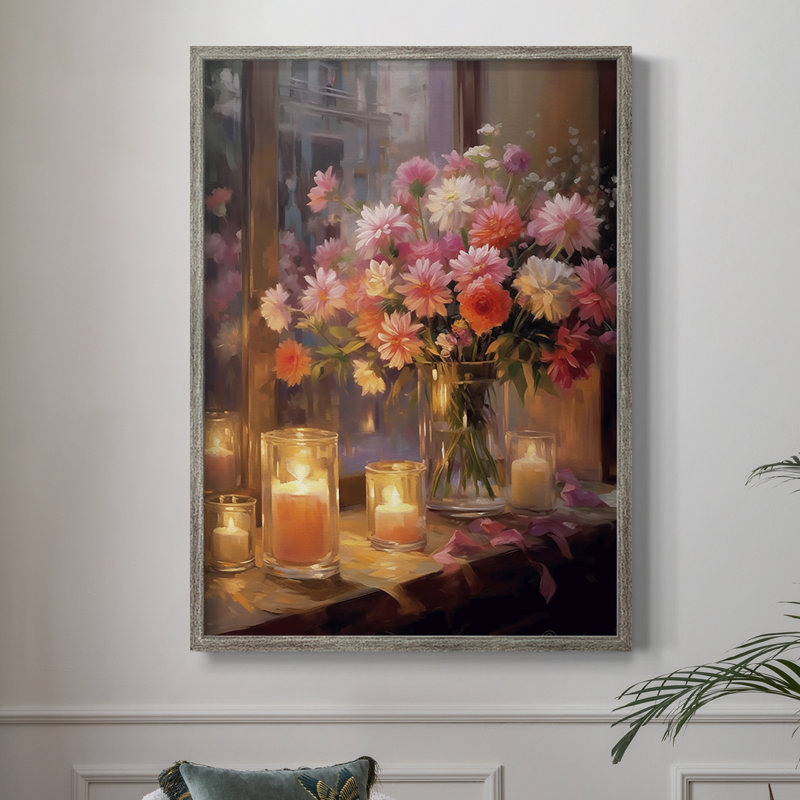 Reproduction encadrée FLORAL Series DCCLXIII - bois massif, H 11 po x l 9 po