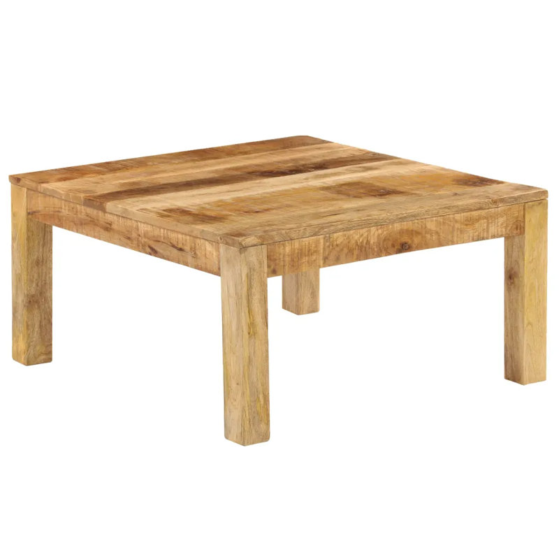 Rylie Solid Wood Four Leg Coffee Table, 40cm H x 80cm L x 80cm W