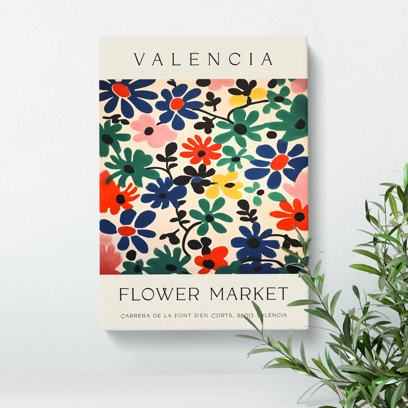 XMKTMKT-650 Valencia Flower Market Exhibition No. 10 - Wrapped Canvas Print, 76cm H x 50cm W