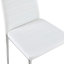 Ensemble de chaises de salle à manger de style moderne pour 4 personnes avec cuir PU confortable et pieds de chaise chromés argentés, blanc