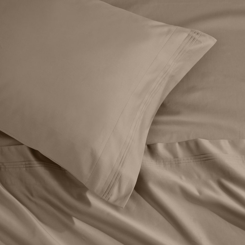 Taupe Egyptian Cotton 1500 Thread Count Pillowcase Set
