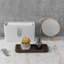 Porte-serviettes mural en métal blanc mat