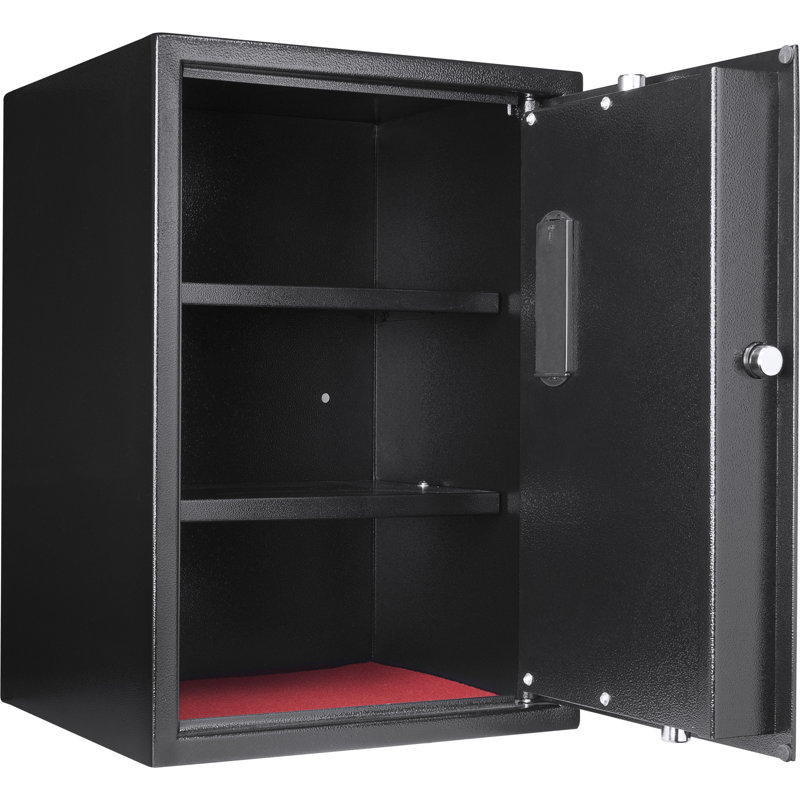 Grand coffre-fort de 1,45 pi³, noir, avec serrure électronique et indicateur de batterie pour plus de commodité 2 codes de sécurité uniques