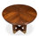 Round Walnut Wood Dining Table