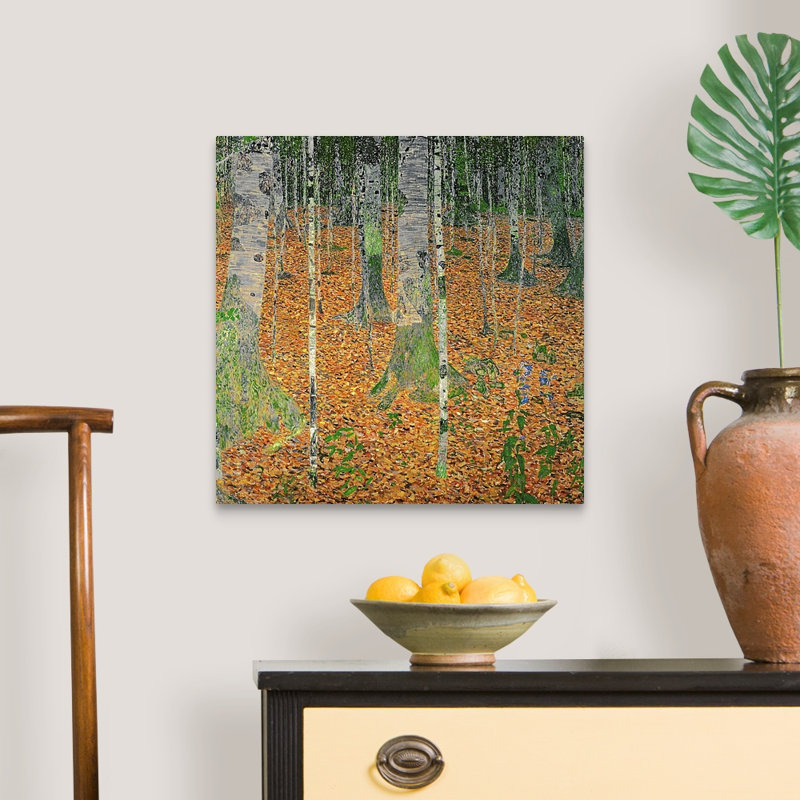 «The Birch Wood, 1903» par Gustav Klimt, reproduction sur toile, Toile tendue, H 20 po x l 20 po x P 1,25 po