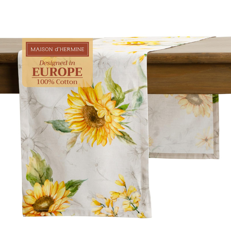 Maison d'Hermine Candice 100% Cotton Table Runner - Single Layer - 14.5" x 72", 72" L x 14.5" W