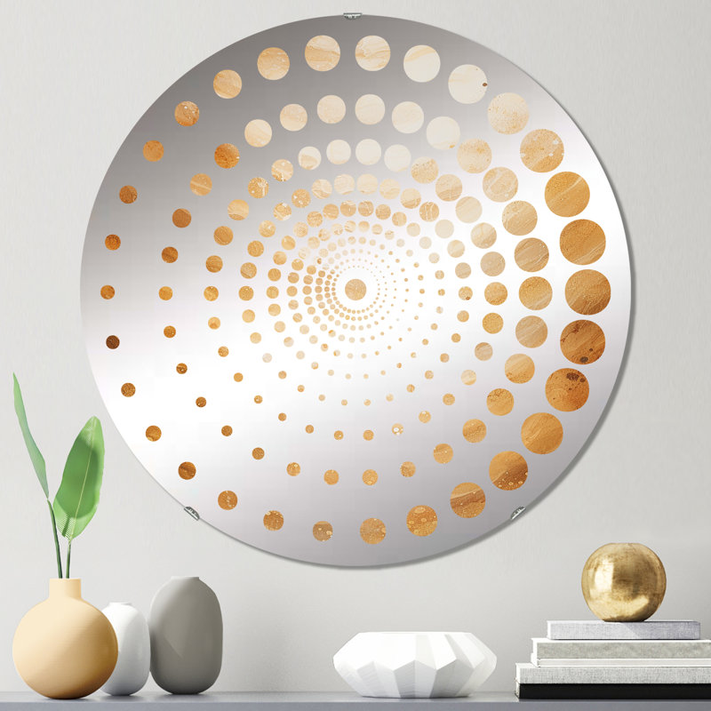 Fet - Miroir mural spiralé, 23,6 po x 23,6 po
