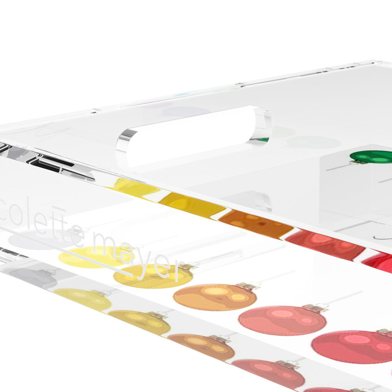 Acrylic Decorative Tray, 12.5"W x 7.75"D x 2"H