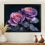 Monochromes noirs et mauves roses - impression d'art mural Roses-2044863755-2044863871