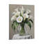 Lis calla blanc dans un vase en verre, cadre en bois intégré, 16 x 20