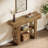 41.34'' Farmhouse Entryway Console Table With Storage Shelves, 2-tier Narrow Sofa Table With Sturdy H-shaped Legs-803863432