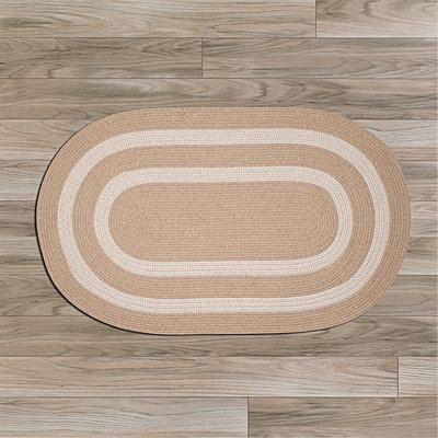Van Cleef Hand-Woven Wool Beige Area Rug