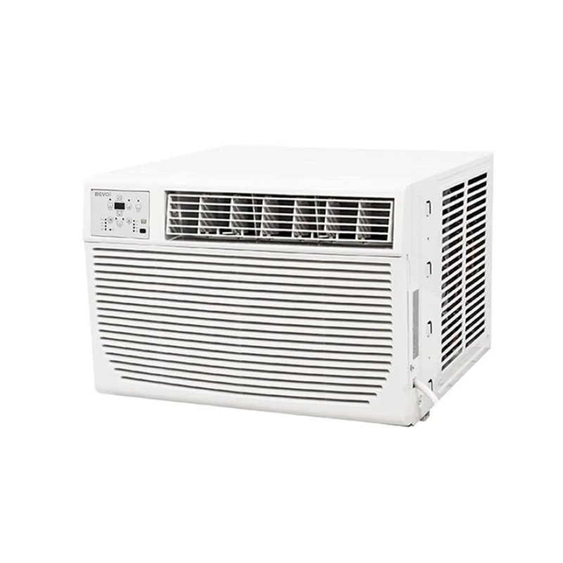 Climatiseur de fenêtre 12 000 BTU avec chaleur supplémentaire Bevoi en blanc