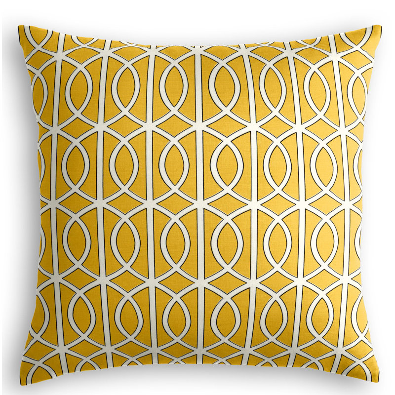 Embroidered Square Pillow Cover & Insert, 16" x 16", Brown