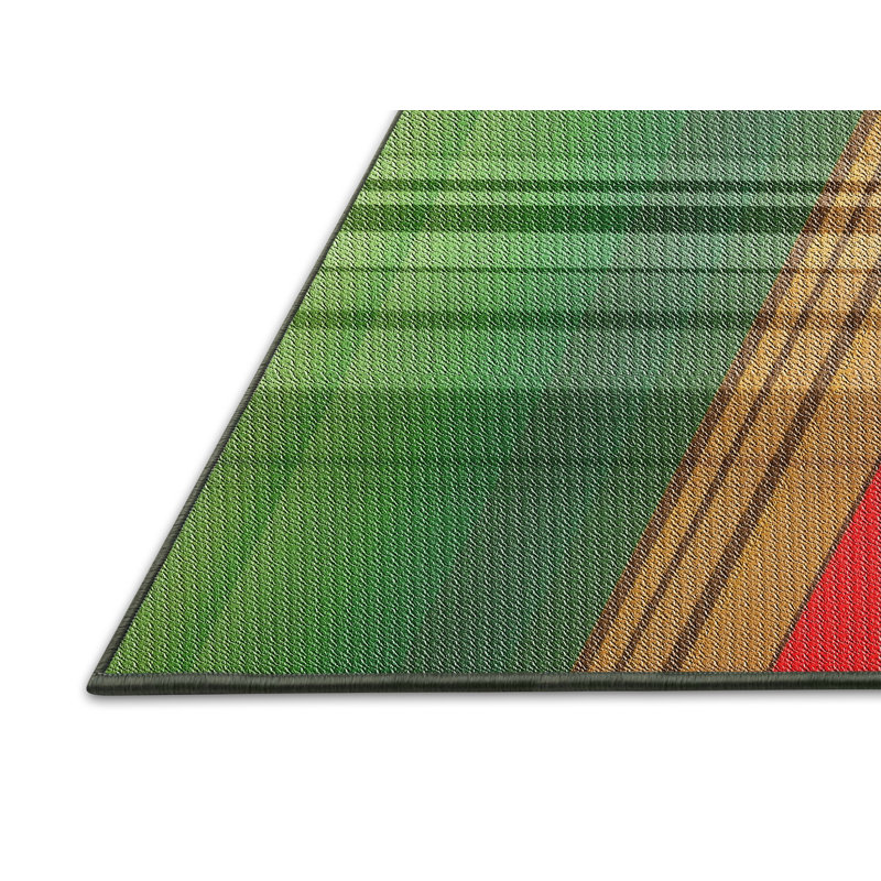 Tapis décoratif vert écossais, Rectangle 7 pi x 10 pi