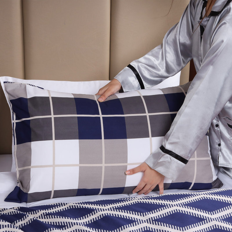 Microfiber Reversible Classic Bed Duvet Cover Set With Pillowcases, Double Duvet Cover + 2 Standard Pillowcases