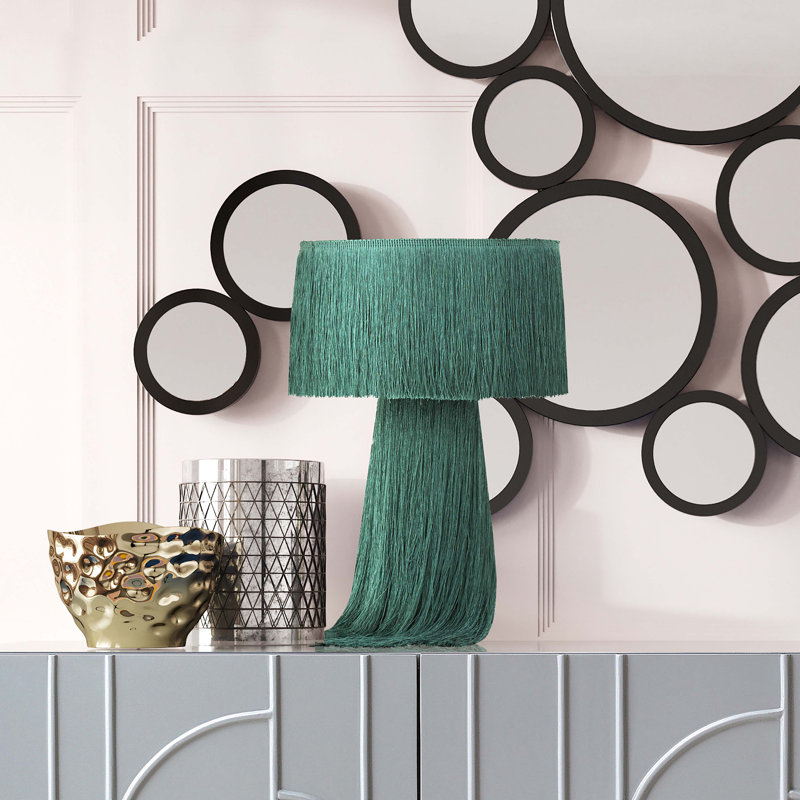 Fabric Table Lamp, Emerald
