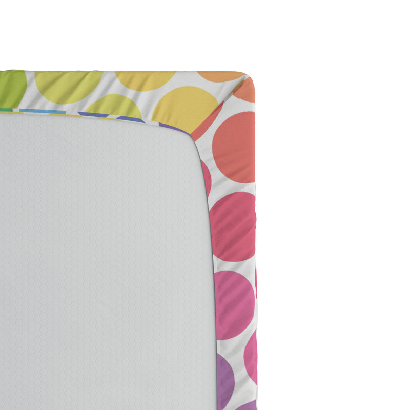 Microfiber Polka Dots Fitted Sheet, Queen Fitted Sheet