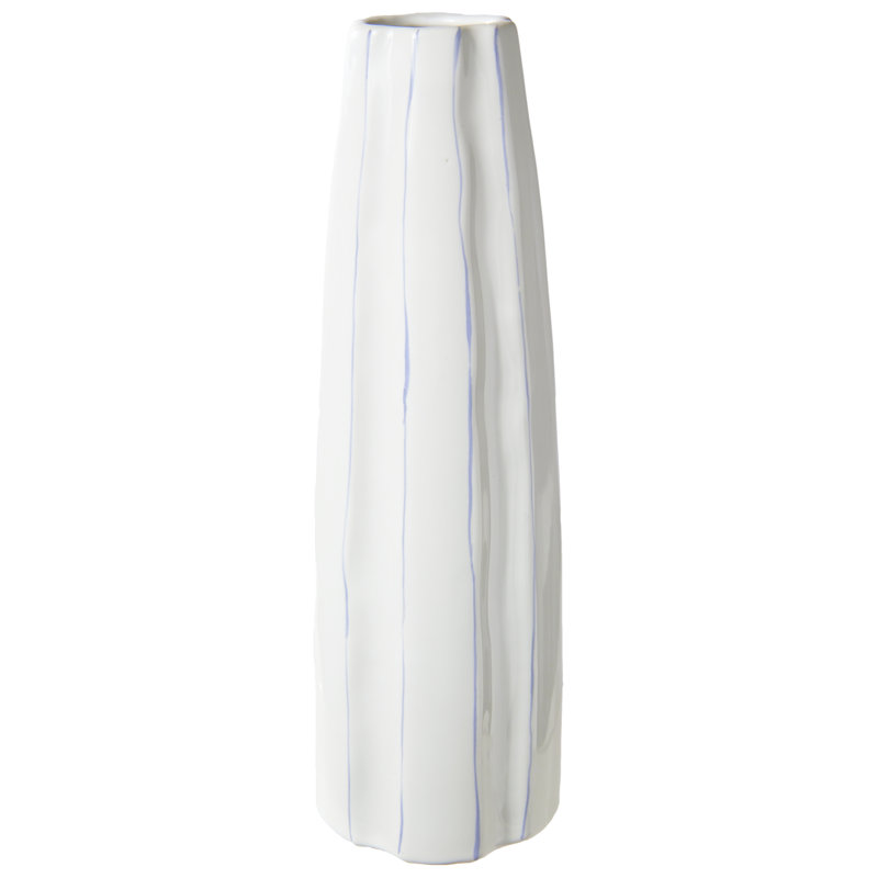 Vase en porcelaine, H 12,75 po x l 4,25 po x P 4,25 po