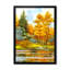 Forêt automnale au bord du lac I - Peinture sur toile-59843550-59843549