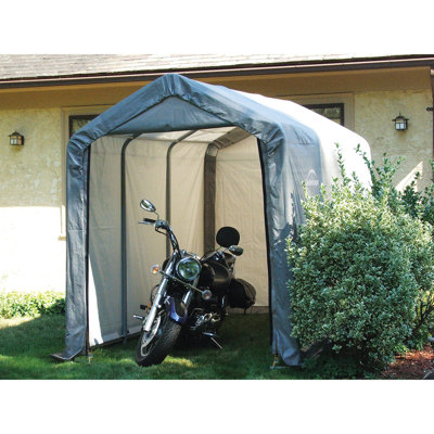 Shed-in-a-Box® Shelter, PEAK 6X12X8 GRAY