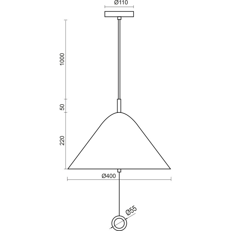 Monique 1 - Light Pink LED Cone Pendant, Pink, Pink