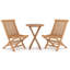 Martinsdale 2 - Person Teak Patio Dining Set with Round Table-1285089927
