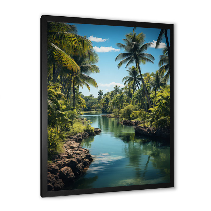 Art mural sur toile Miami Miami, Cadre photo noir, H 44 po x l 34 po