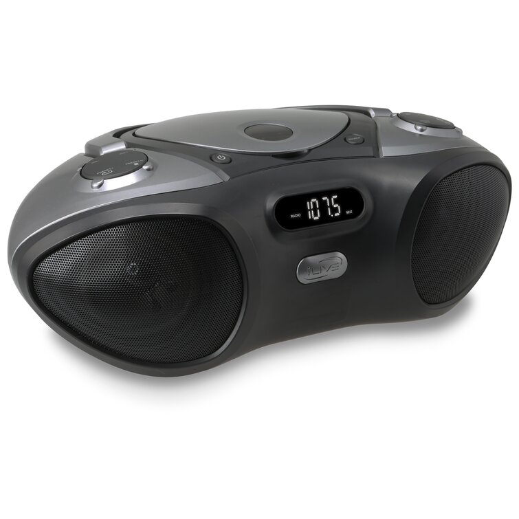 iLive Portable Bluetooth Boombox with AM/FM Radio