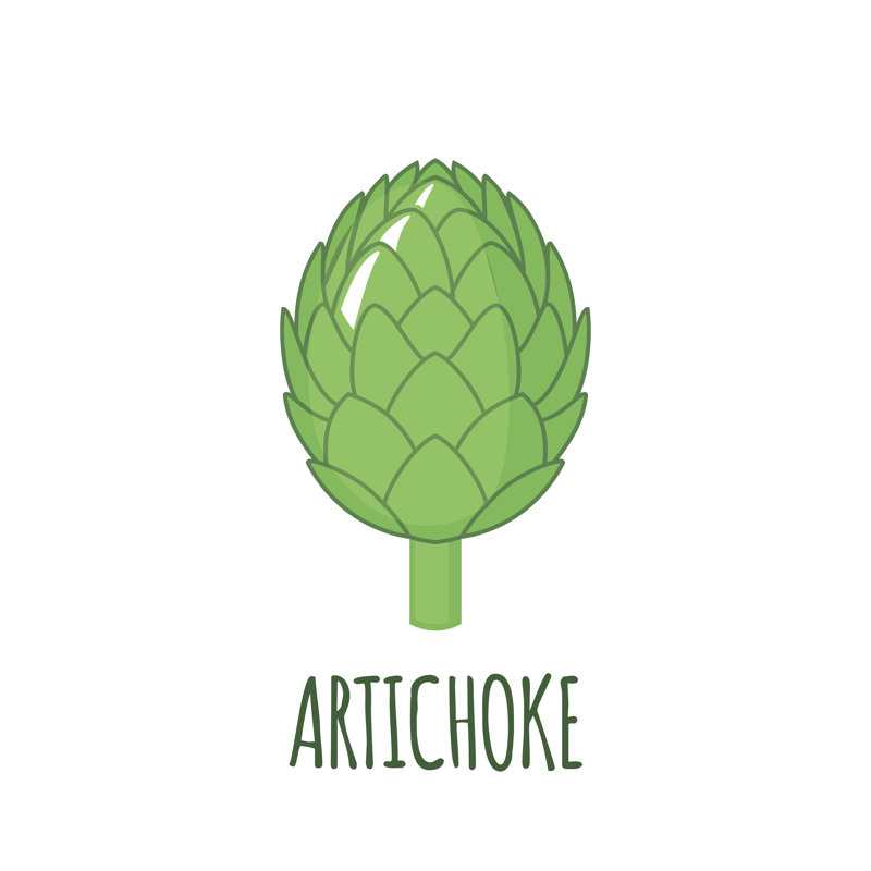 Artichoke Icon - Wrapped Canvas Print, 122cm H x 122cm W x 3.8cm D