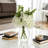 Clear Diamond-faceted Glass Vase For Flowers 5.0" W 8.0" H-1867271336