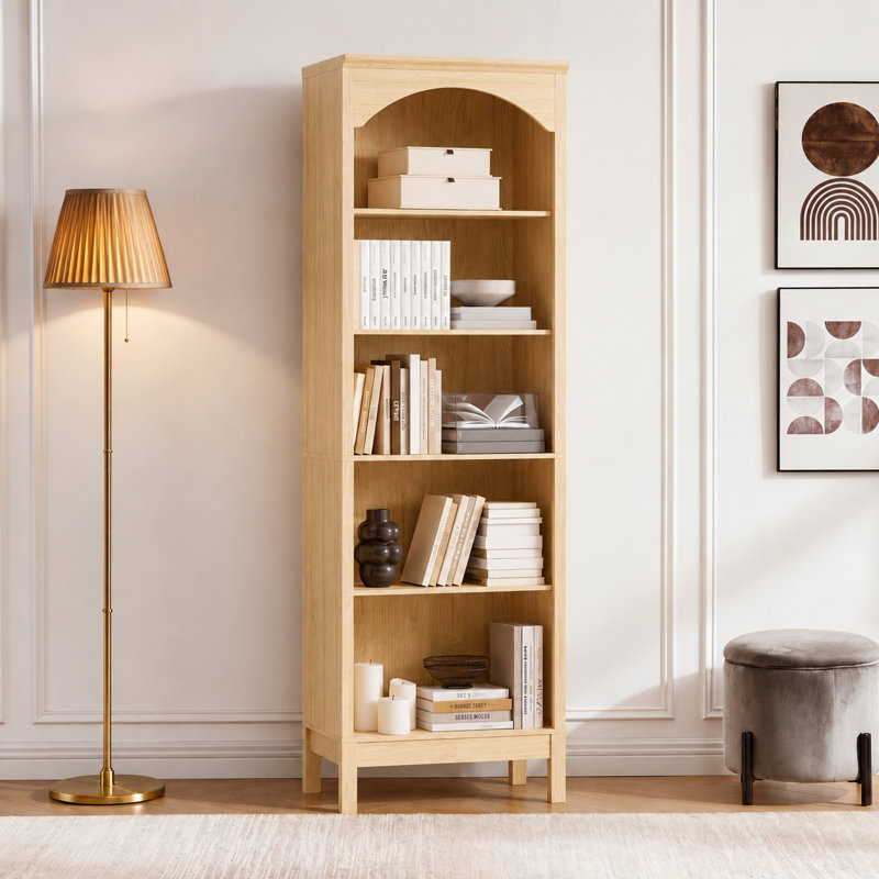 Bibliothèque 71,1 po à 5 niveaux, Sector, Natural Oak