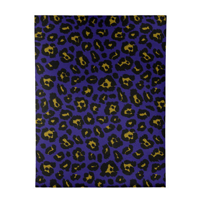 Mauve imprimé animal/noir/jaune Tapis décoratif