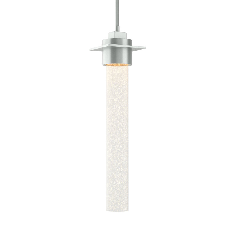 Airis 1-Light Single Cylinder Pendant, Vintage Platinum, 24" - 69"