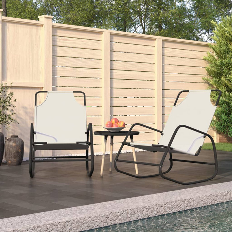 Darweshi Steel Outdoor Chair, Cream