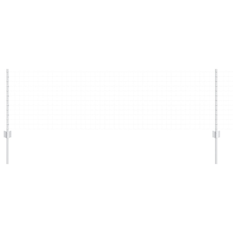 Fence Posts 5 Pcs U-Channel Steel, Silver, 60cm H x 8.5cm W